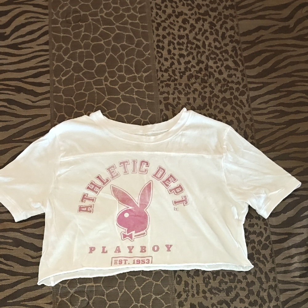 Playboy Athletic Dept Graphic Tee Crop Top